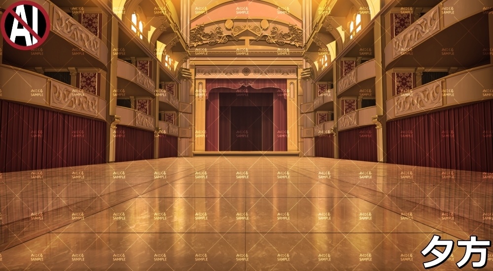 【背景素材】貴族学校のホール (学園編part06-ACschool004)