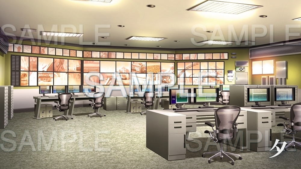 【背景素材】モニター/監視室 (特殊編part01-ACoffice002)