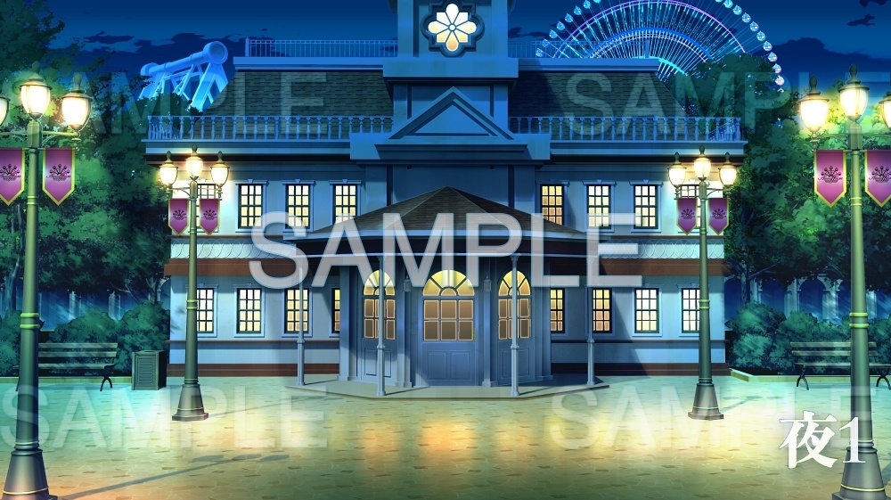 【背景素材】遊園地/お屋敷 (レジャー・公共施設編part02-ACoyashiki006)