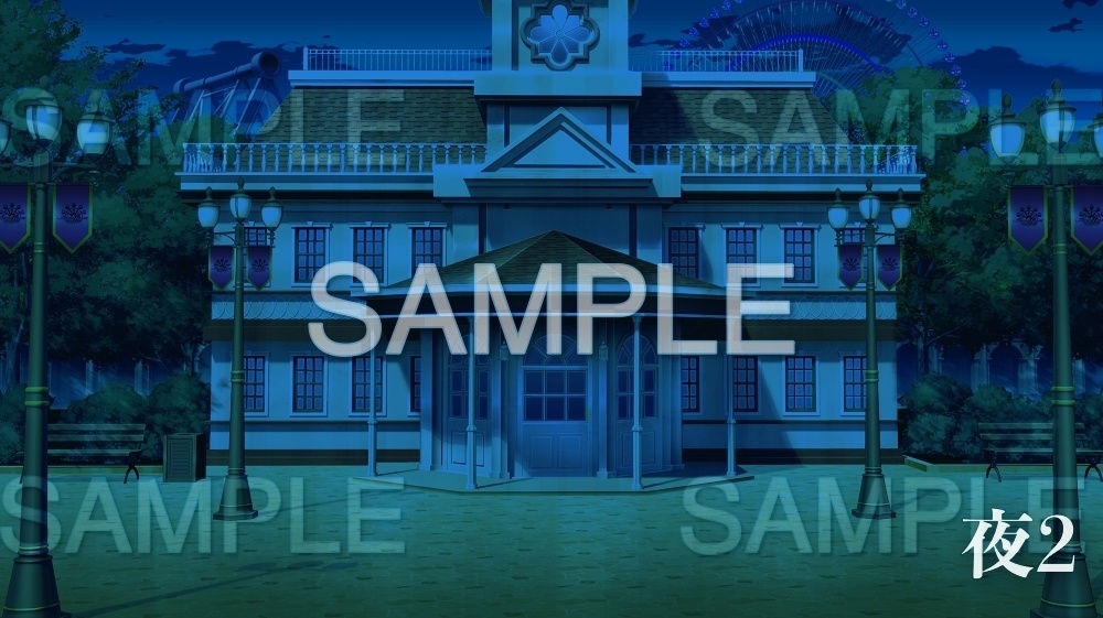 【背景素材】遊園地/お屋敷 (レジャー・公共施設編part02-ACoyashiki006)