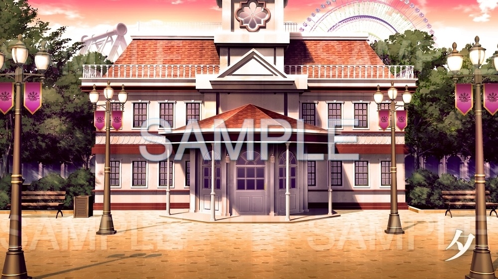 【背景素材】遊園地/お屋敷 (レジャー・公共施設編part02-ACoyashiki006)