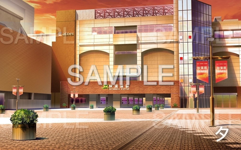 【背景素材】街/秋葉原駅 (日常編part08-oldcity01)