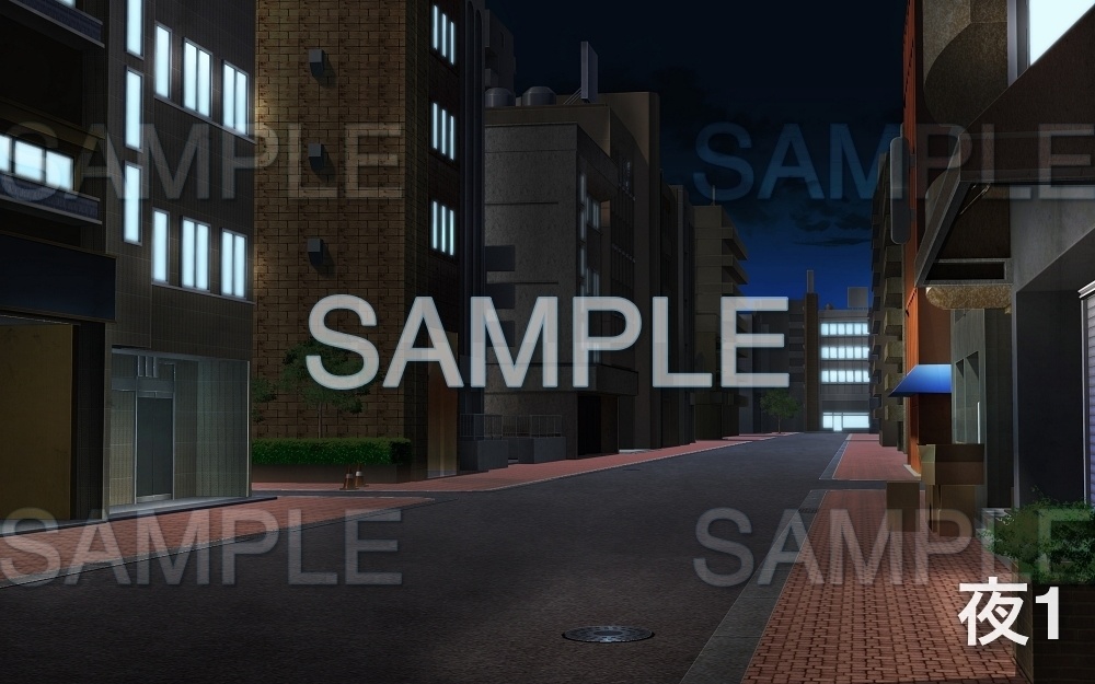 【背景素材】街/道路 (日常編part08-oldcity02)