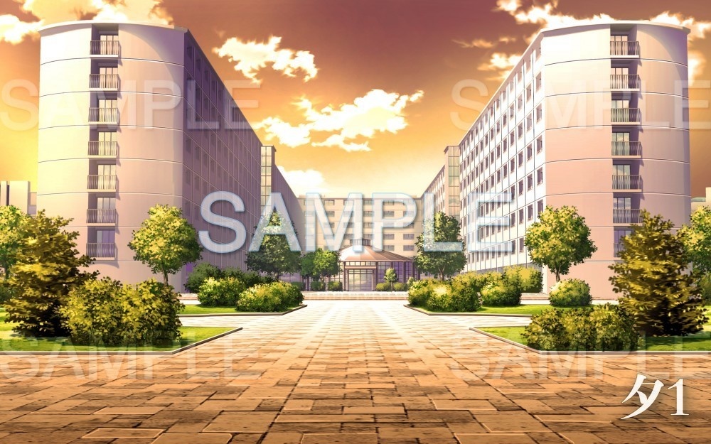 【背景素材】寮/マンション (寮編part01-oldryo)