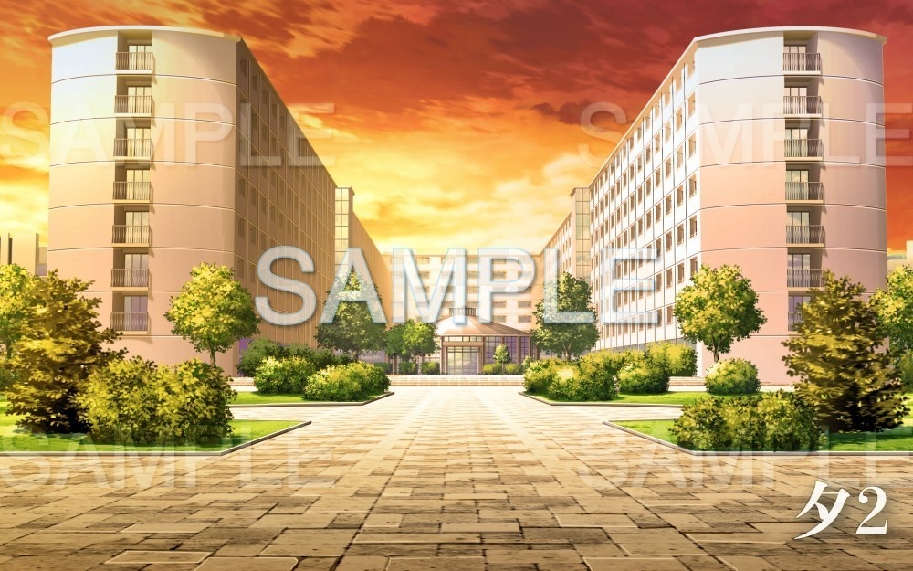 【背景素材】寮/マンション (寮編part01-oldryo)