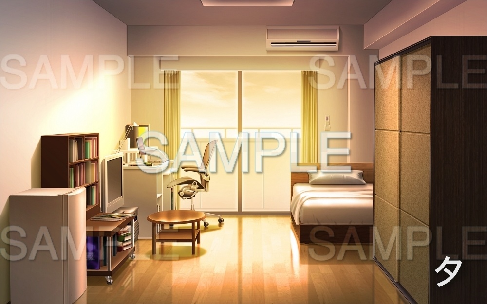 【背景素材】部屋/ワンルーム (寮編part01-oldryoroom01)