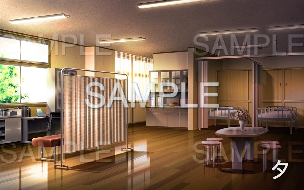 【背景素材】保健室 (学園編part05-oldschoolin03)