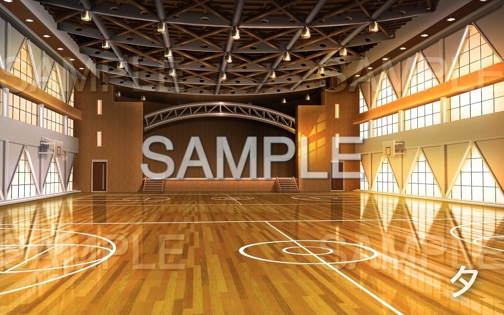 【背景素材】体育館/ステージ (学園編part05-oldschoolin07)