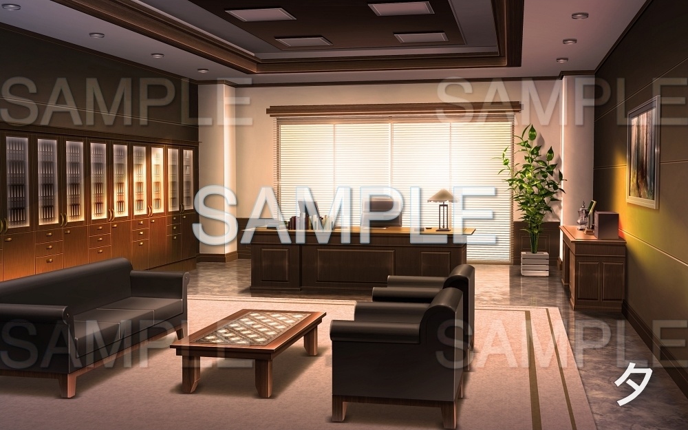 【背景素材】校長・教頭室 (学園編part05-oldschoolin08)