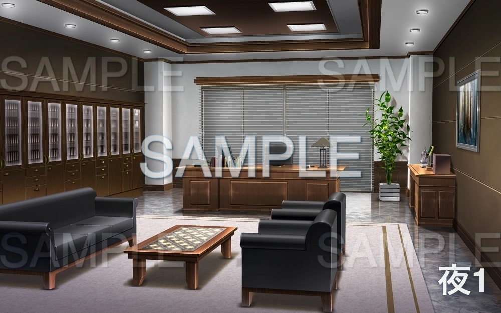 【背景素材】校長・教頭室 (学園編part05-oldschoolin08)