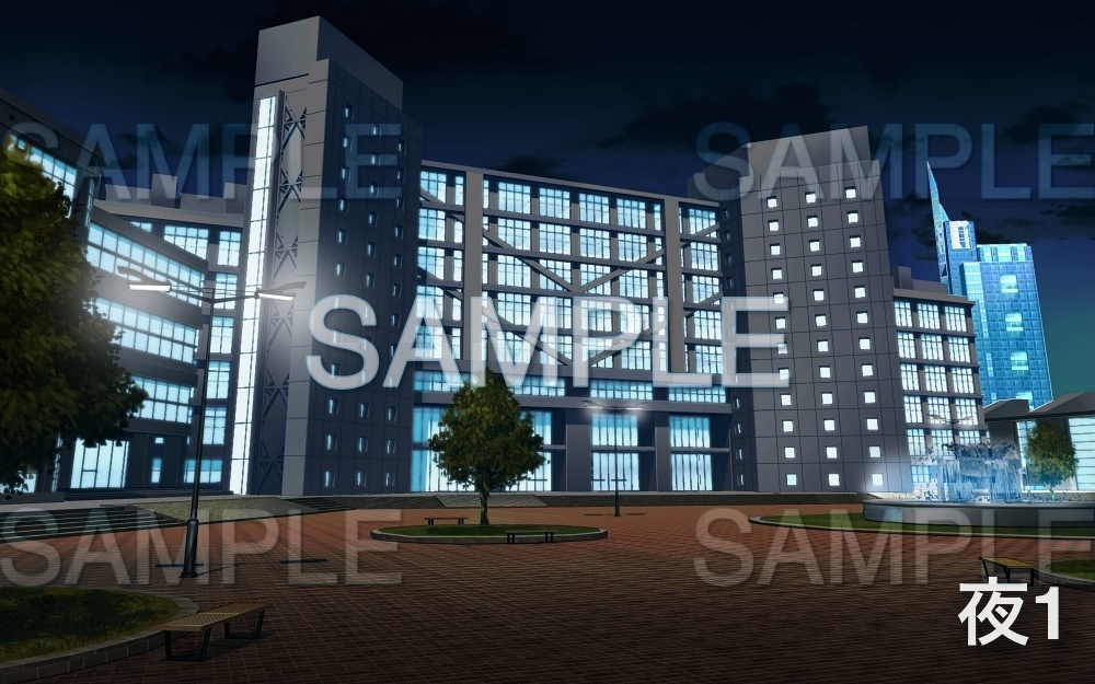 【背景素材】学校/外観 (学園編part05-oldschoolout02)