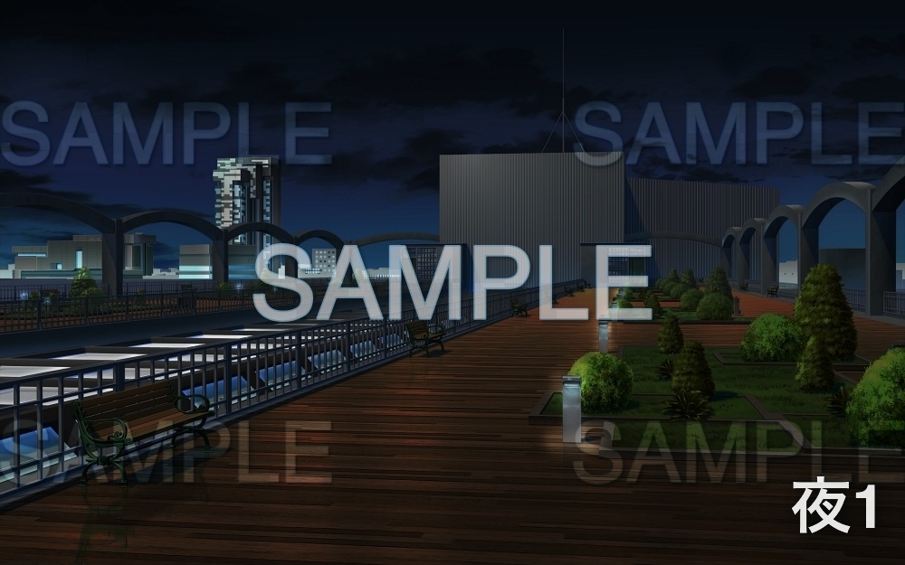 【背景素材】屋上/テラス (学園編part05-oldschoolout03)