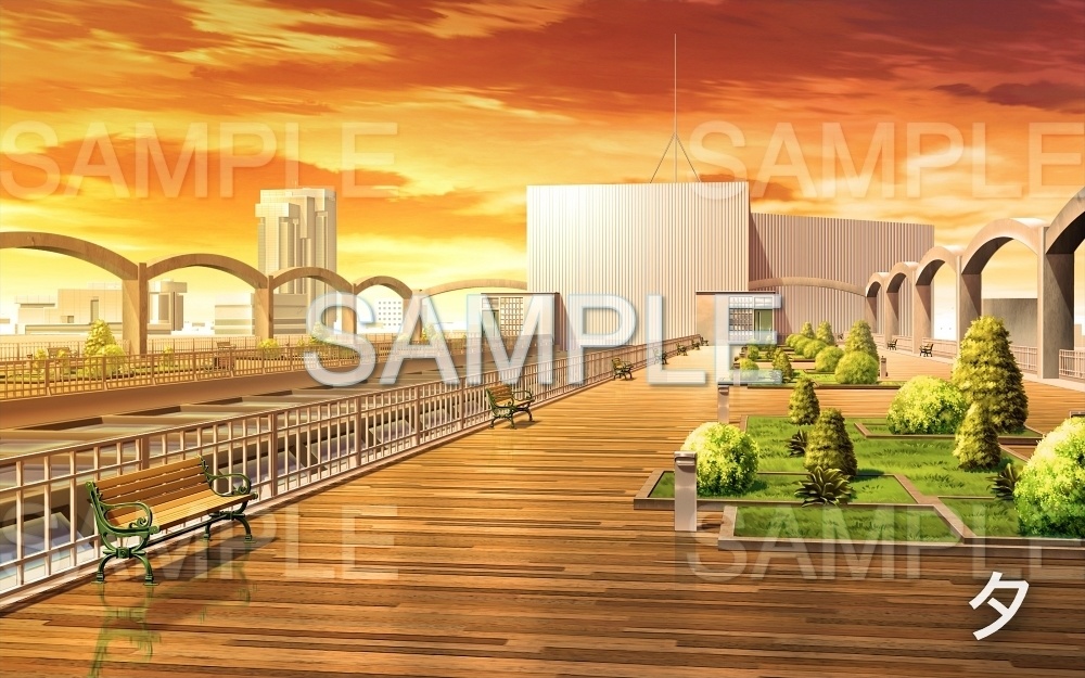 【背景素材】屋上/テラス (学園編part05-oldschoolout03)