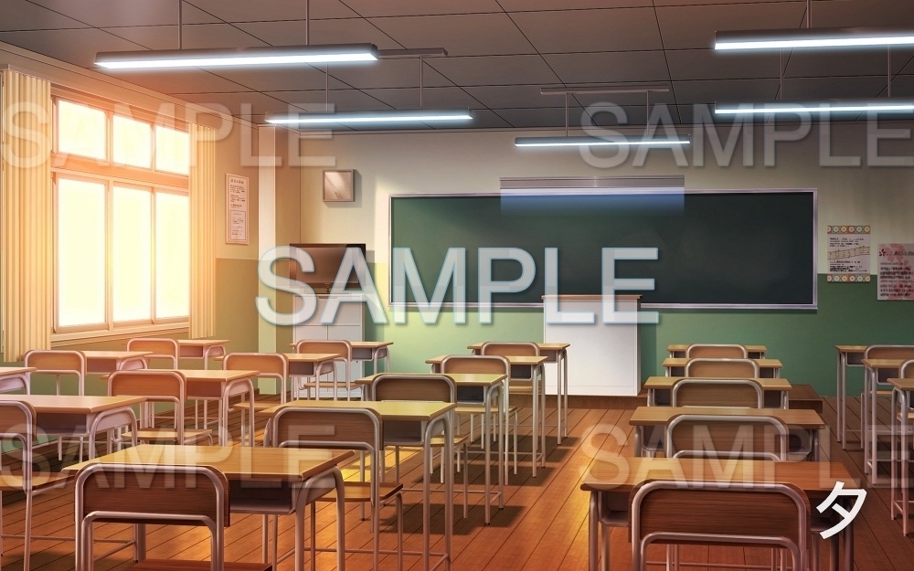 【背景素材】学園/教室 (学園編part05-oldschoolout06)