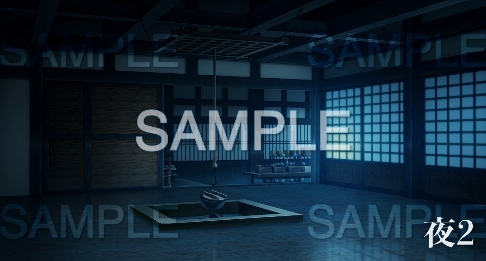 【背景素材】囲炉裏端(江戸編part01-edo01)