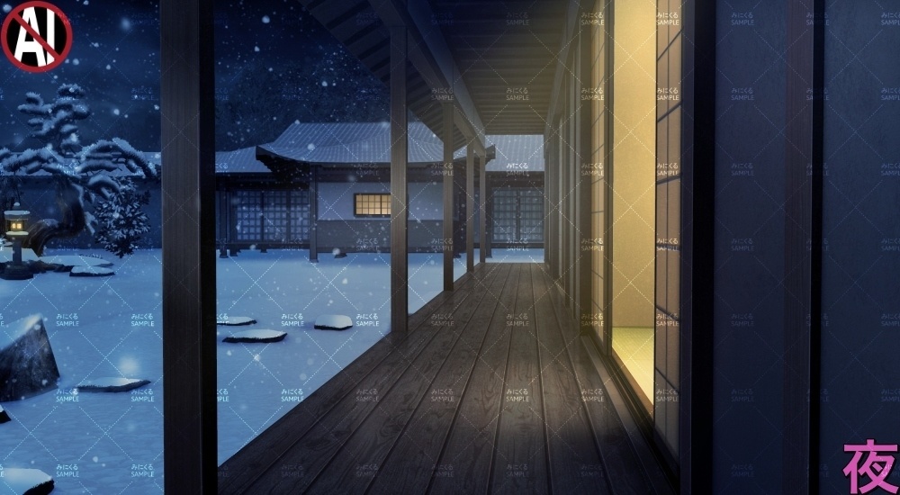 【背景素材】日本家屋/縁側(江戸編part01-edo02)