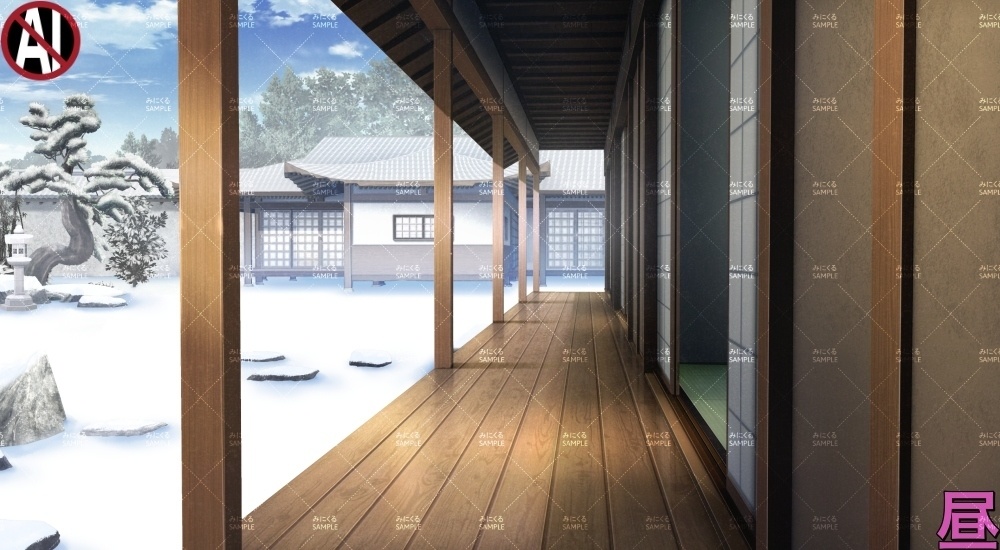 【背景素材】日本家屋/縁側(江戸編part01-edo02)