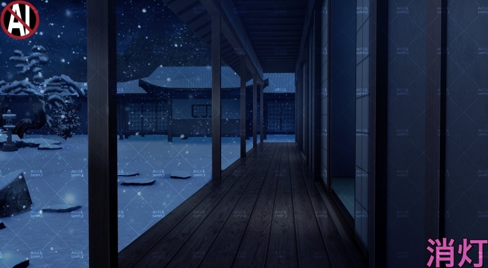 【背景素材】日本家屋/縁側(江戸編part01-edo02)