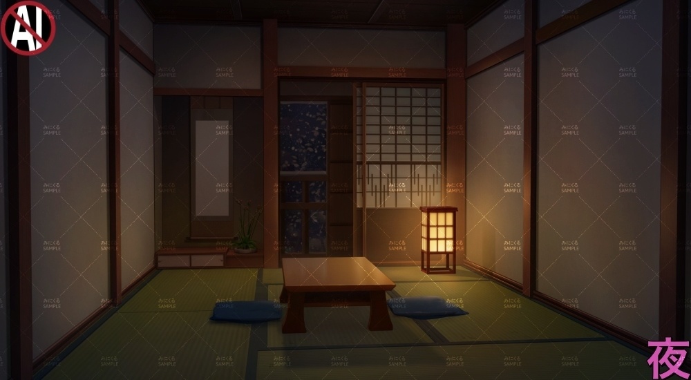 【背景素材】宿(江戸編part01-edo05)雪ver.追加