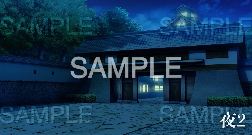 【背景素材】城門前(江戸編part01-edo06)雪ver.追加