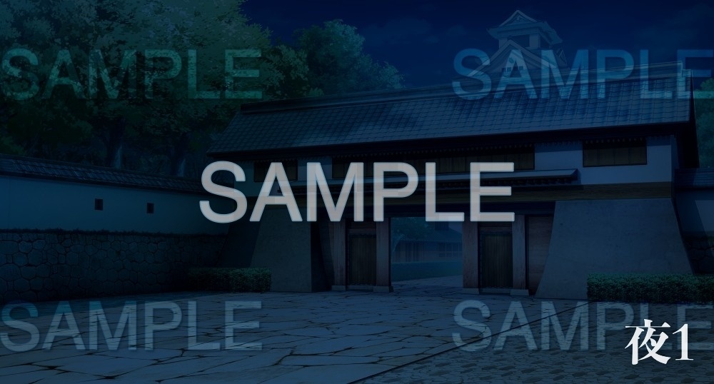 【背景素材】城門前(江戸編part01-edo06)雪ver.追加