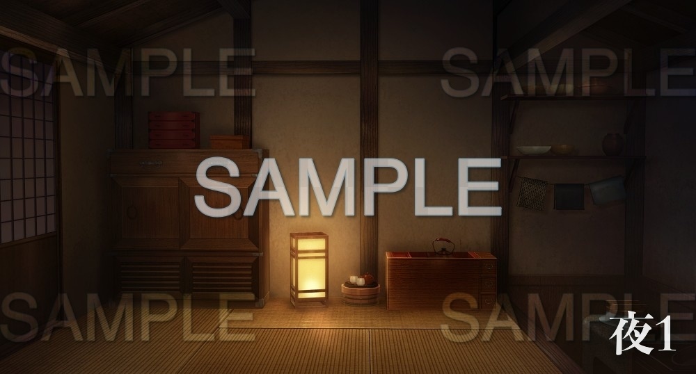 【背景素材】長屋内(江戸編part01-edo08)