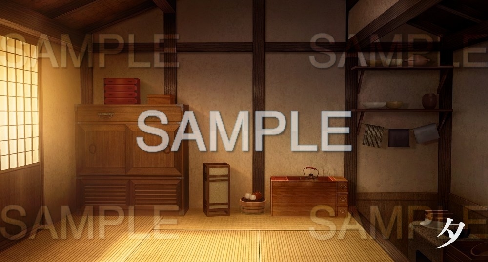 【背景素材】長屋内(江戸編part01-edo08)