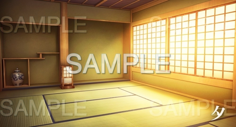 【背景素材】武家屋敷の部屋/和室(江戸編part01-edo11)