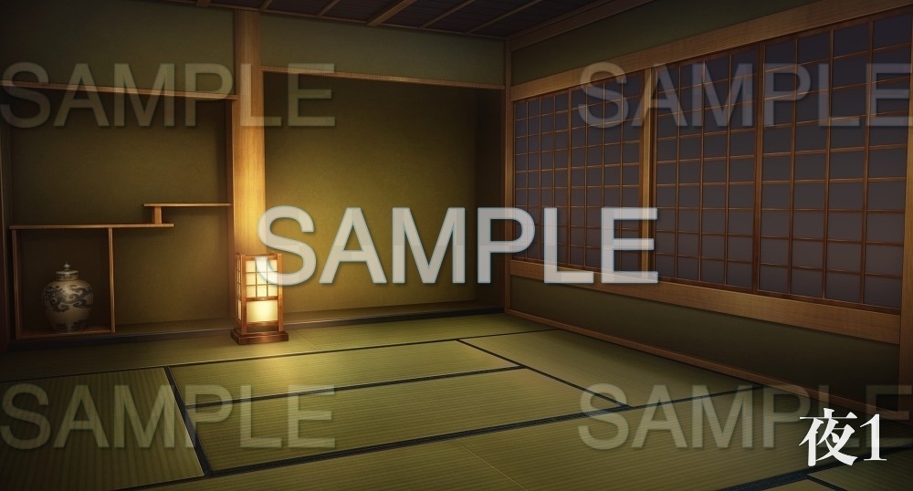 【背景素材】武家屋敷の部屋/和室(江戸編part01-edo11)