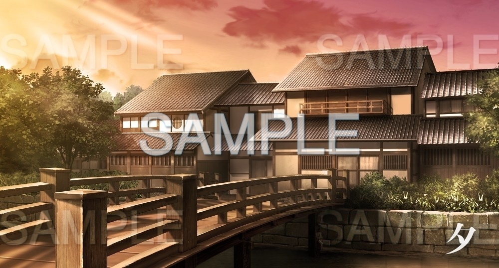 【背景素材】江戸の町/街並み②(江戸編part01-edo13)雪ver.追加