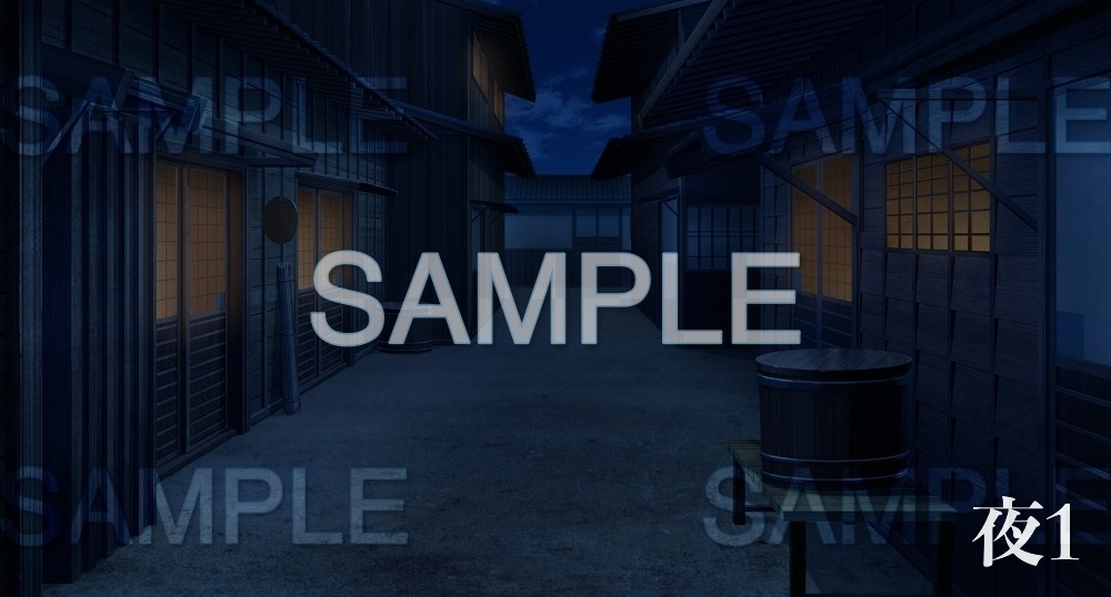 【背景素材】江戸の町路地(江戸編part01-edo14)雪ver.追加