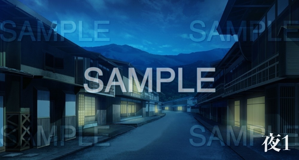 【背景素材】宿場/街並み(江戸編part01-edo15)雪ver.追加