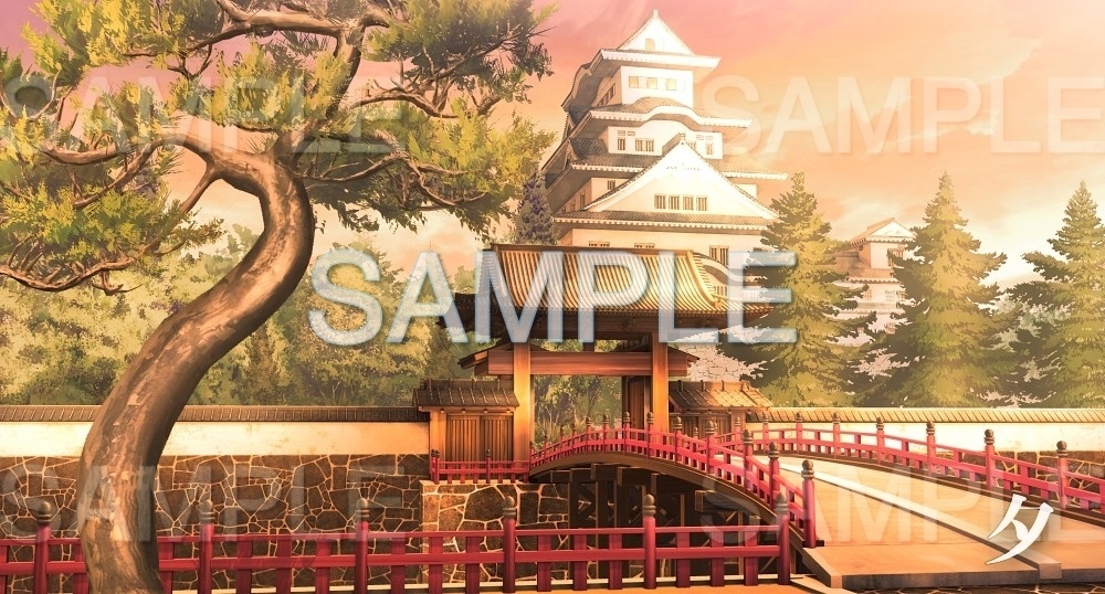 【背景素材】日本の城/橋(江戸編part01-edo16)雪ver.追加