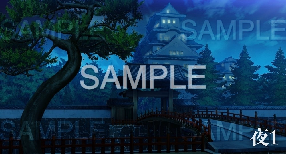 【背景素材】日本の城/橋(江戸編part01-edo16)雪ver.追加