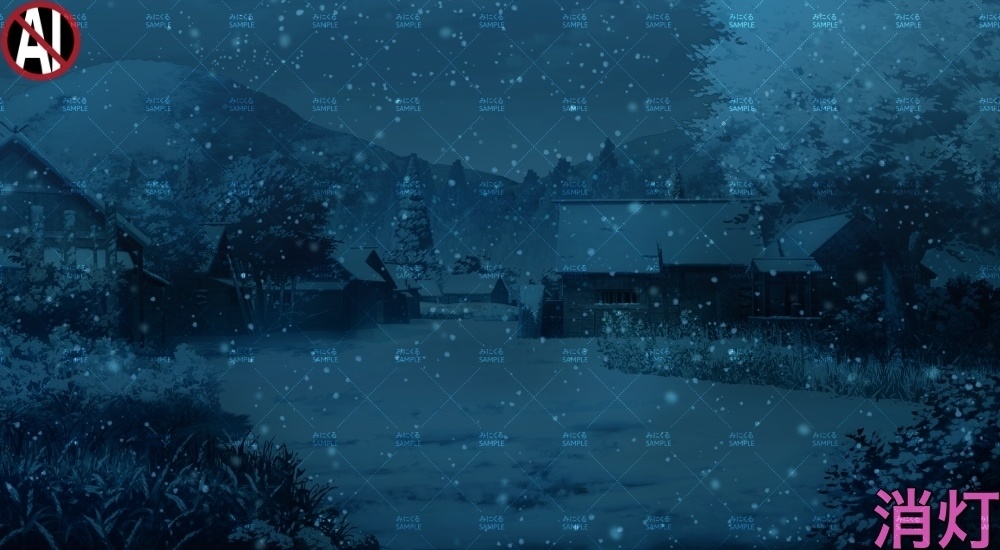 【背景素材】村/農村/集落(江戸編part01-edo17)雪ver.追加