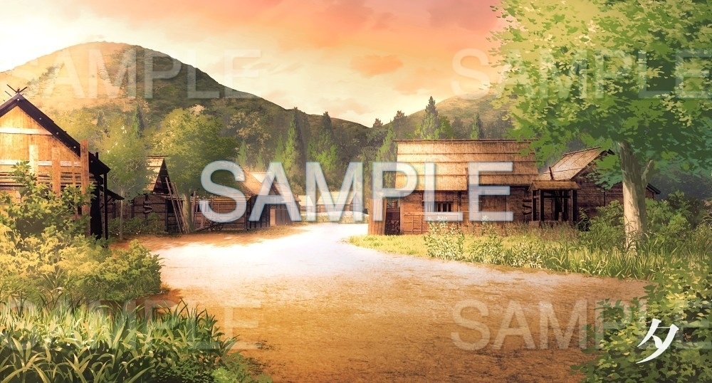 【背景素材】村/農村/集落(江戸編part01-edo17)雪ver.追加