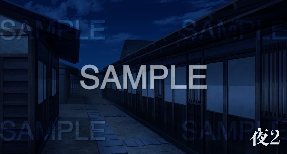 【背景素材】長屋外観(江戸編part01-edo19)雪ver.追加