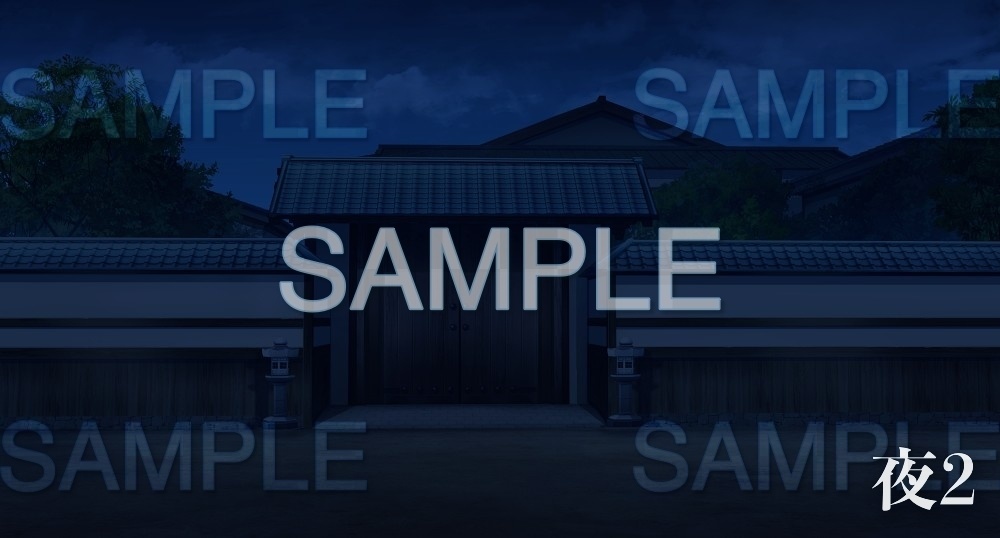 【背景素材】武家屋敷/門(江戸編part01-edo20)雪ver.追加