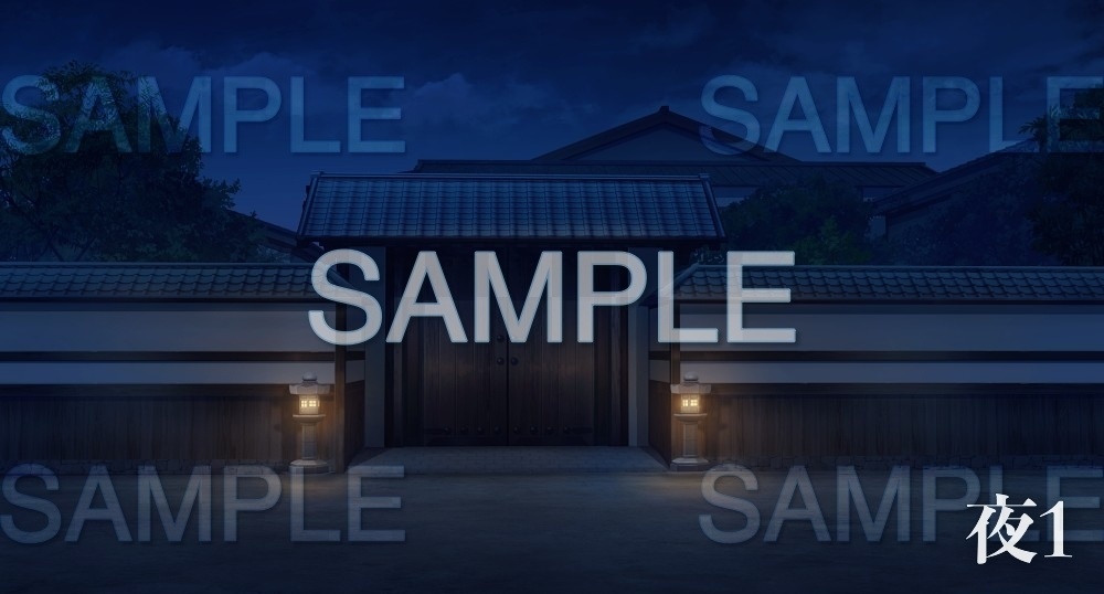 【背景素材】武家屋敷/門(江戸編part01-edo20)雪ver.追加