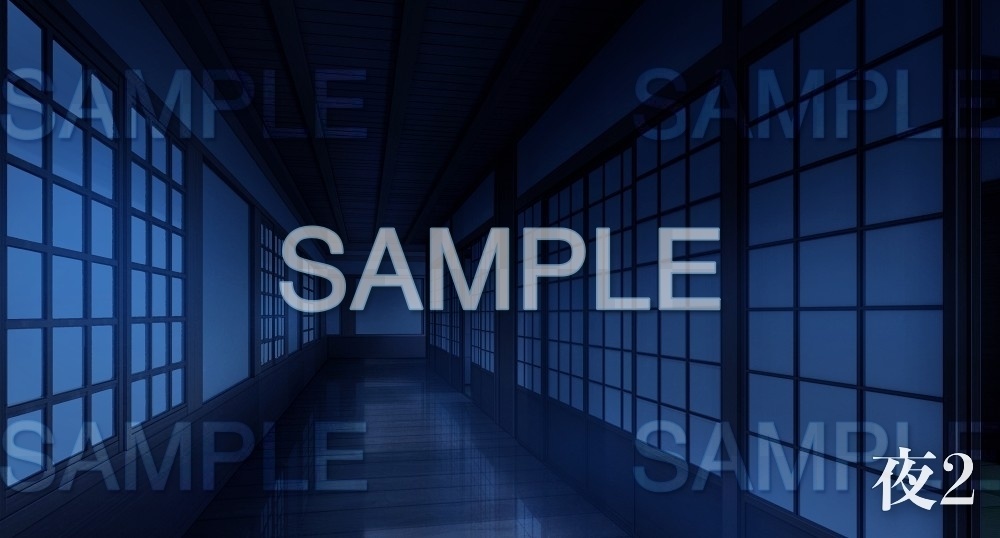 【背景素材】武家屋敷廊下(江戸編part01-edo21)