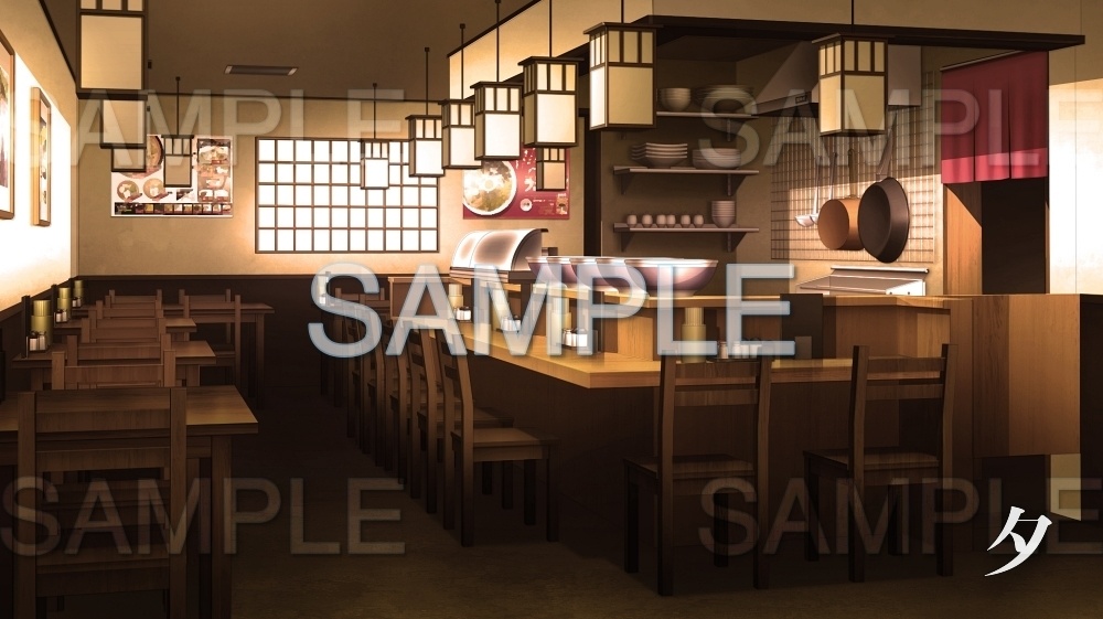 【背景素材】定食屋/店(日常編part11-twniti003)