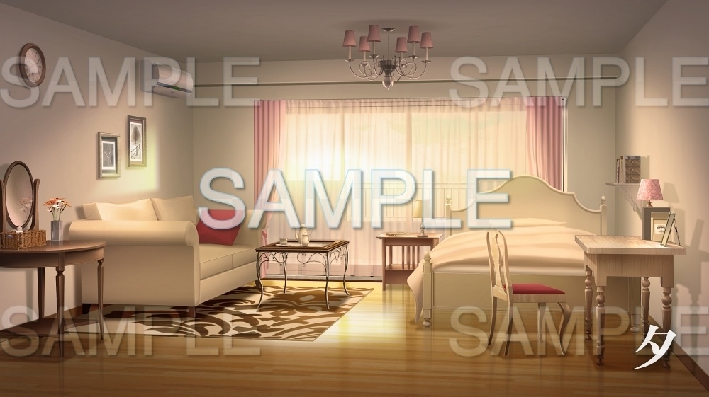 【背景素材】部屋/女(日常編part10-twroom002)