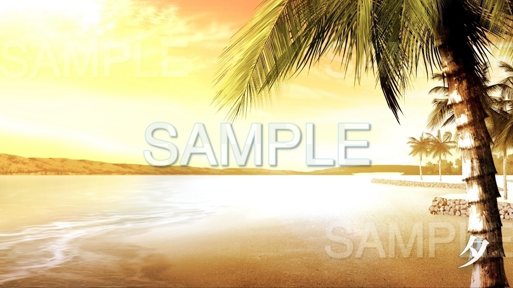 【背景素材】ビーチ/海/パラソル無し(自然編part1+α-twsea001_b)