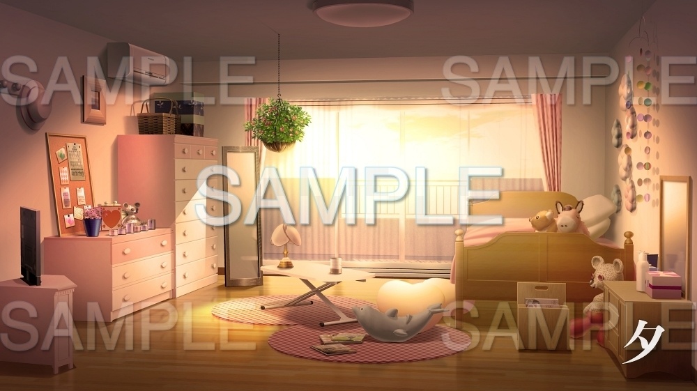 【背景素材】部屋/子供部屋(日常編part10-twroom003)