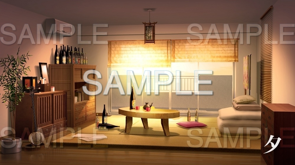 【背景素材】部屋/和/酒(日常編part10-twroom004)
