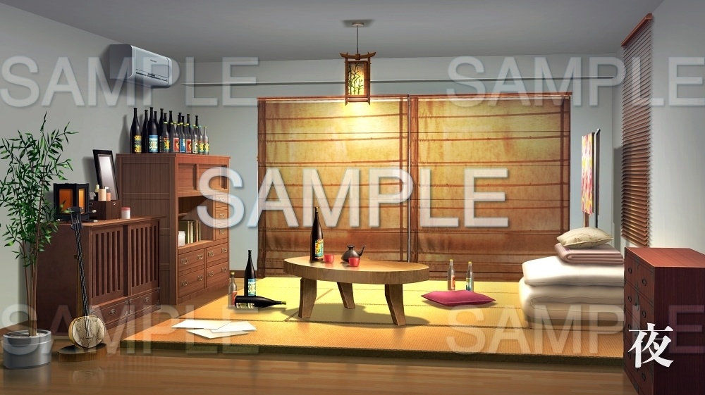 【背景素材】部屋/和/酒(日常編part10-twroom004)