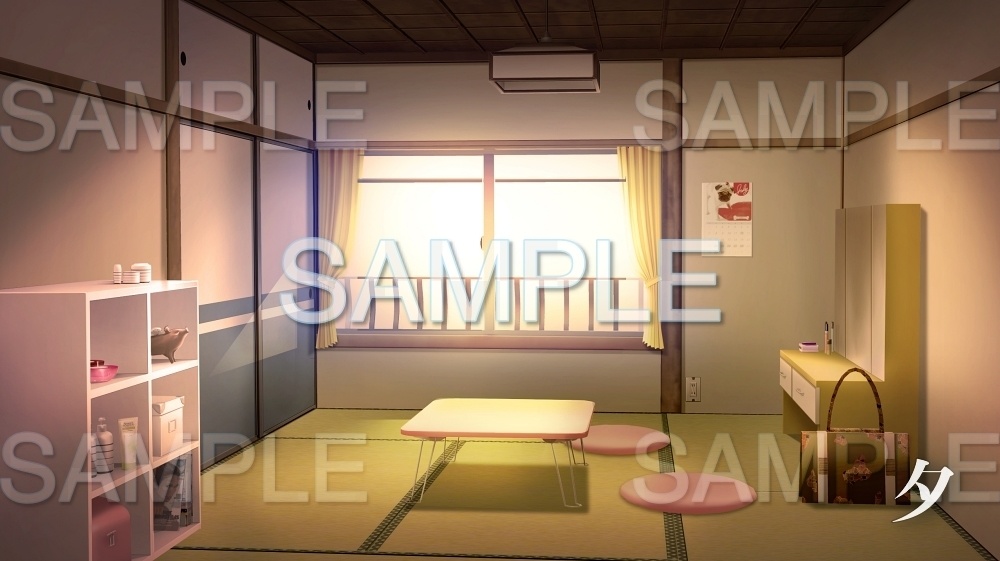 【背景素材】部屋/一人暮らし/女(日常編part10-twroom006)