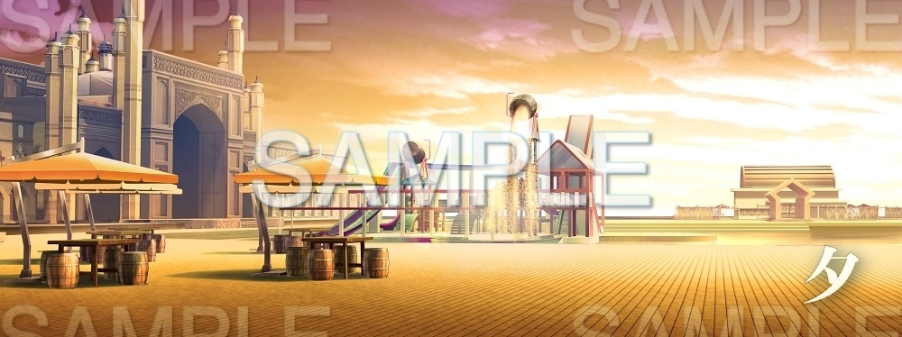 【背景素材】テーマパーク/アスレチック/リゾート(レジャー・公共施設編part3-twamu003)