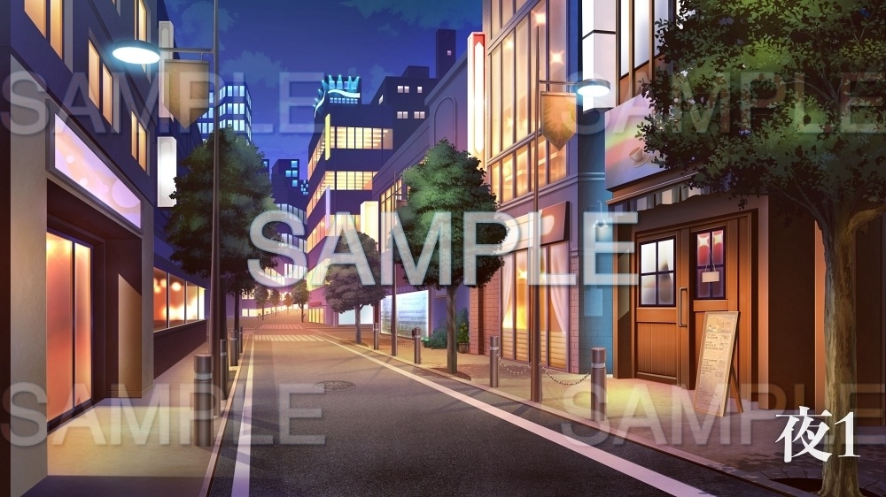 【背景素材】ショップ街/ストリート | 文字なし (日常編part08-oldcity07)