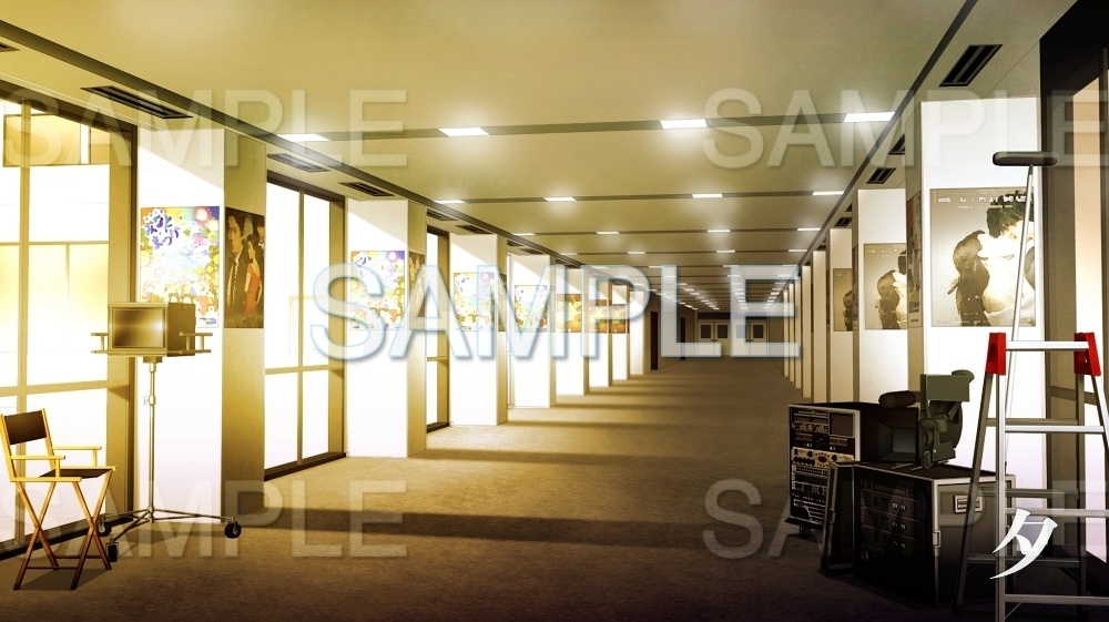 【背景素材】TVスタジオの通路(アイドル編part01-twidol009)